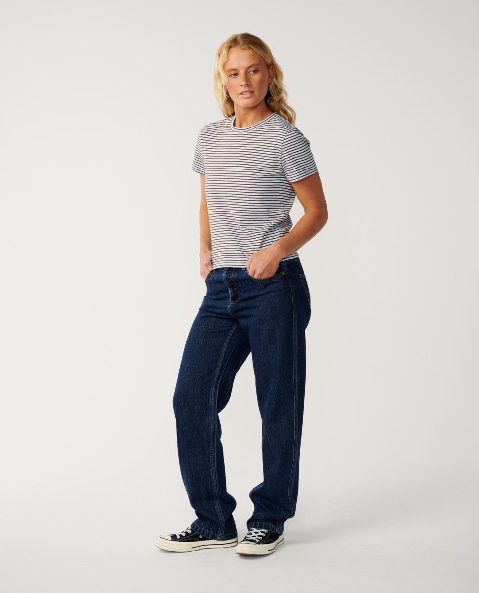 Rip Curl Sg Yd Stripe Tee Sky Blue. Rip Curl Tees in Womens Tees & Womens T-shirts & Singlets. Code: 0QBWTE