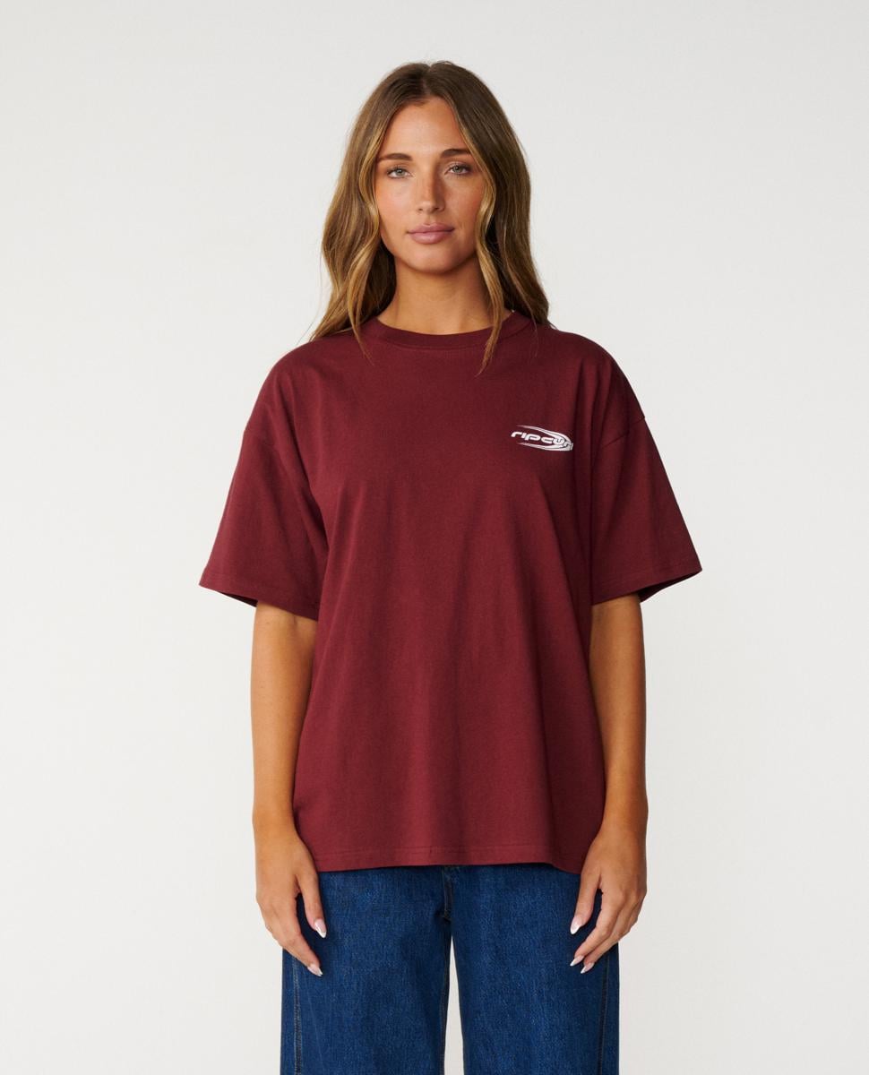 Rip Curl Rc Evolution Tee Burgundy. Rip Curl Tees in Womens Tees & Womens T-shirts & Singlets. Code: 0UQWTE