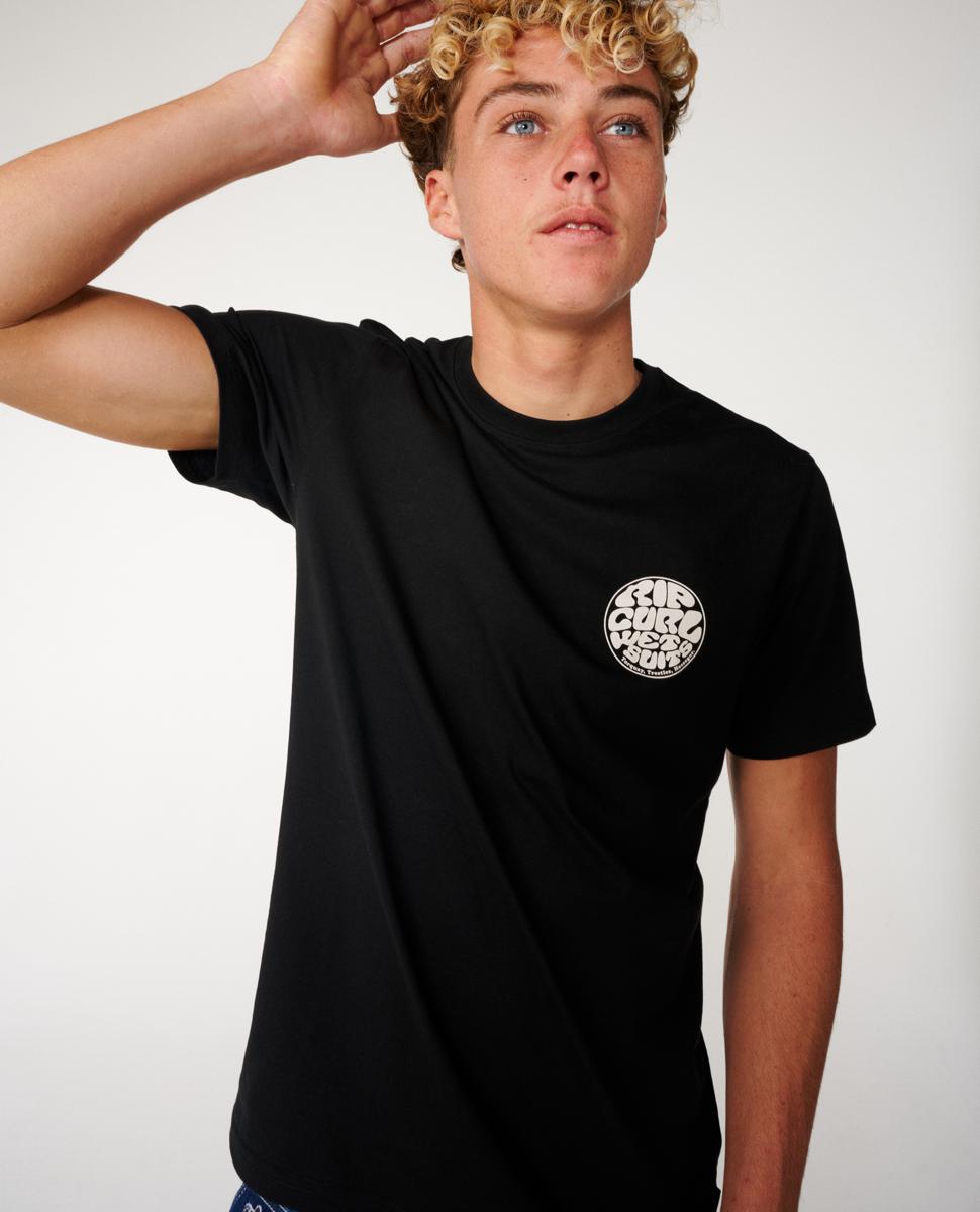 Rip Curl Wettie Icon Tee Black. Rip Curl Tees in Mens Tees & Mens T-shirts & Singlets. Code: 10VMTE