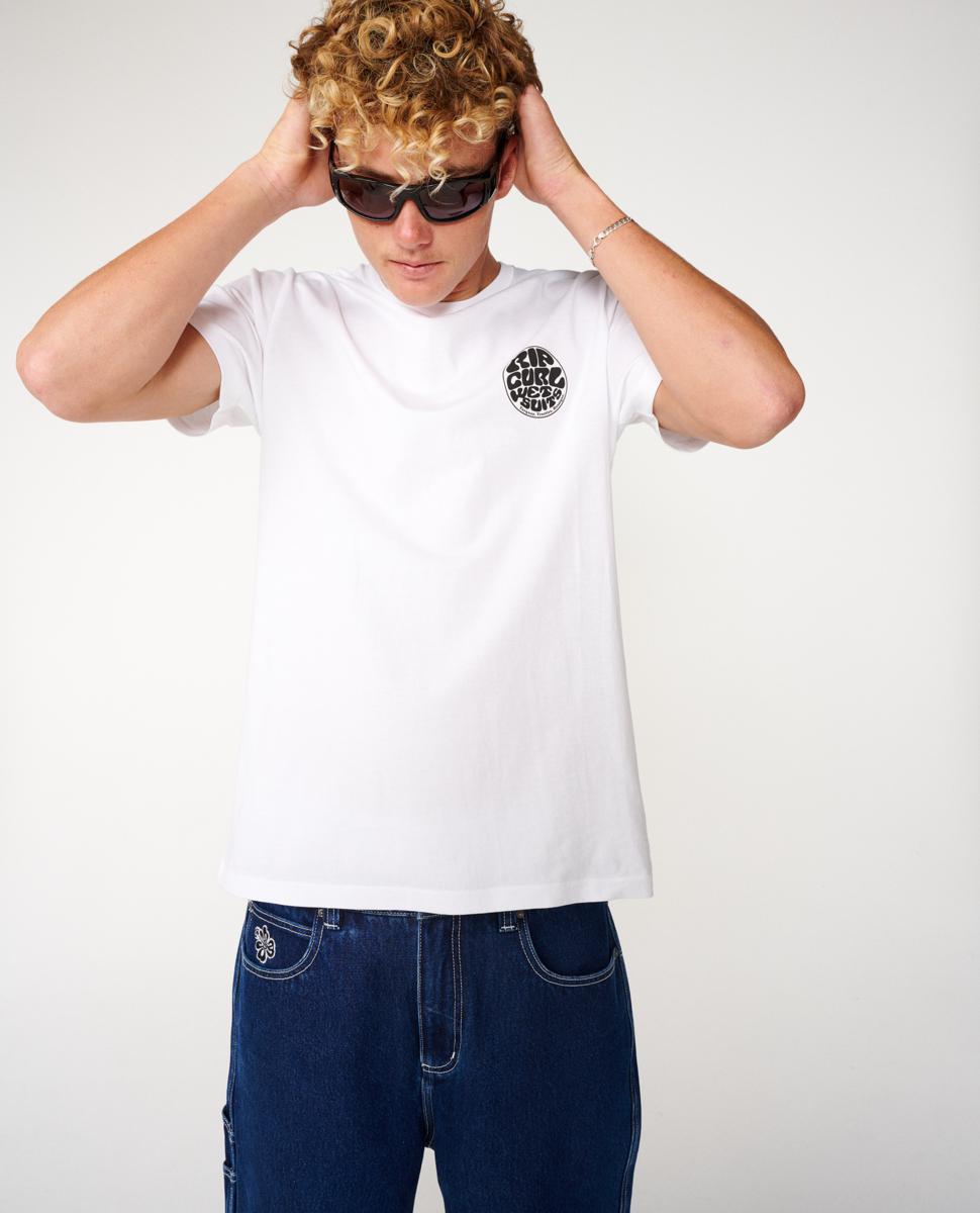 Rip Curl Wettie Icon Tee Optical White. Rip Curl Tees in Mens Tees & Mens T-shirts & Singlets. Code: 10VMTE