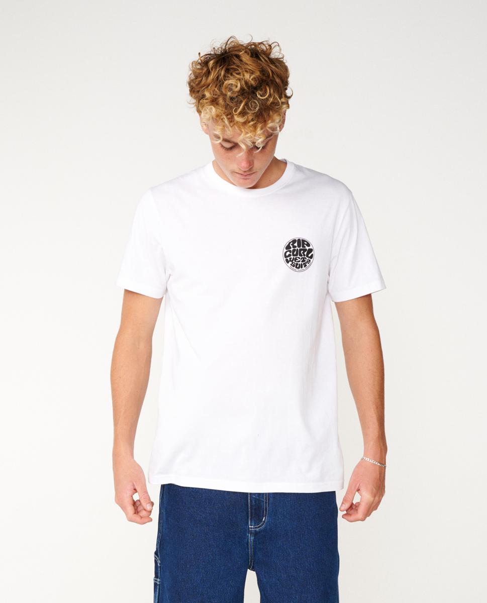 Rip Curl Wettie Icon Tee Optical White. Rip Curl Tees in Mens Tees & Mens T-shirts & Singlets. Code: 10VMTE