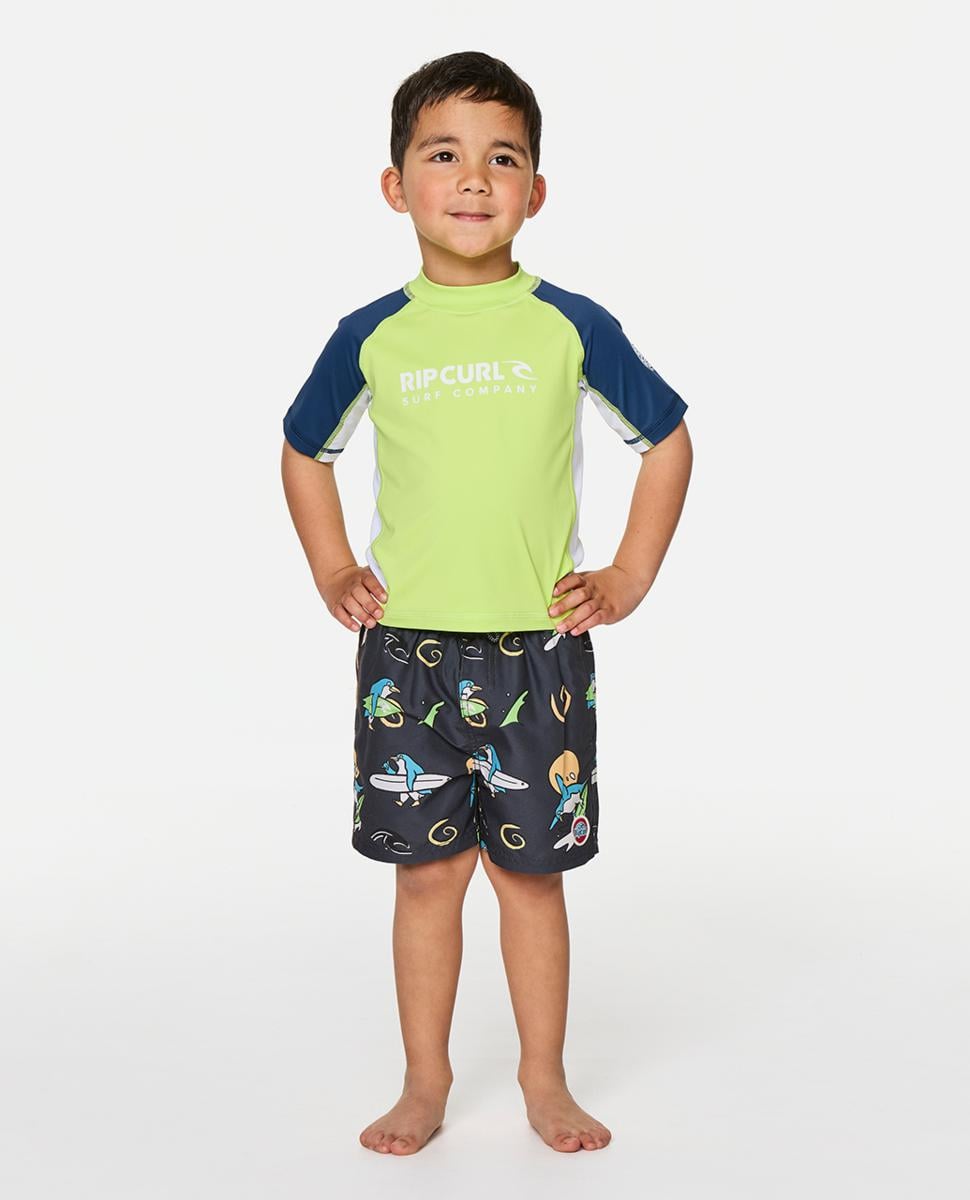 Rip Curl Shock Upf S/s-boy Navy/lime. Rip Curl Rashvests in Toddlers Rashvests & Toddlers Wetsuits. Code: 11BTRV