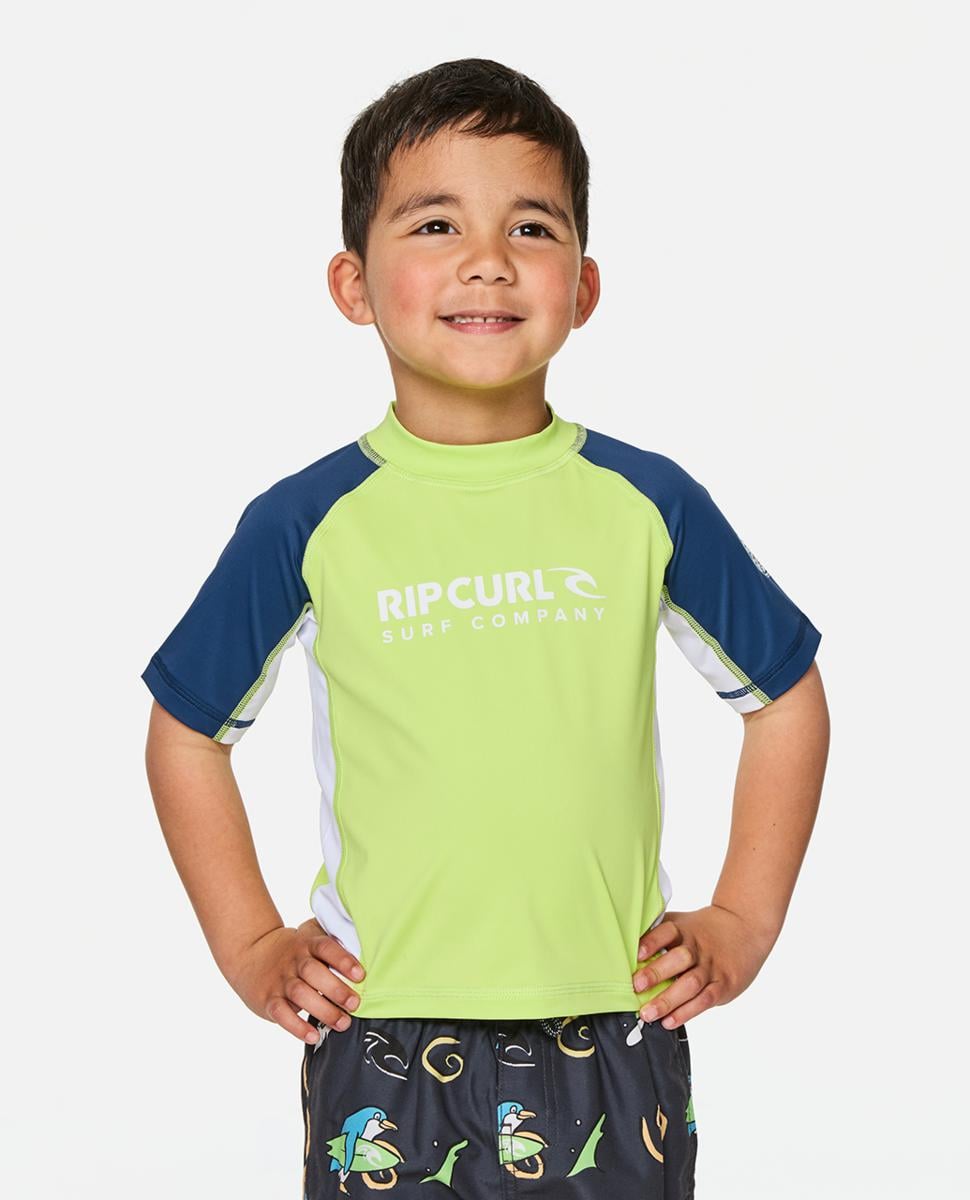 Rip Curl Shock Upf S/s-boy Navy/lime. Rip Curl Rashvests in Toddlers Rashvests & Toddlers Wetsuits. Code: 11BTRV