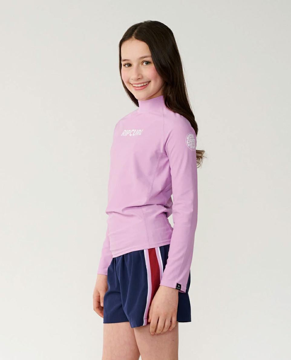 Rip Curl Classic Surf Ls Rash Vest Lilac. Rip Curl Rashvests in Girls Rashvests & Girls Wetsuits. Code: 128GRV