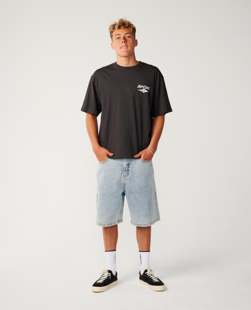 Rip Curl Heritage Icon Tee Washed Black. Rip Curl Tees in Mens Tees & Mens T-shirts & Singlets. Code: 12FMTE