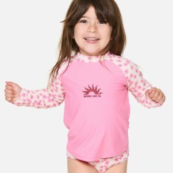 Rip Curl Party Wave 2 Piece Set - Peach. Rip Curl Rashvests in Toddlers Rashvests & Toddlers Wetsuits. Code: 147JRV
