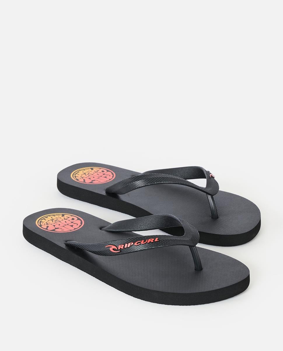 Rip Curl Icons Of Surf Bloom Open Toe Thongs Black/orange. Rip Curl Thongs in Mens Thongs & Mens Footwear. Code: 1AKMOT