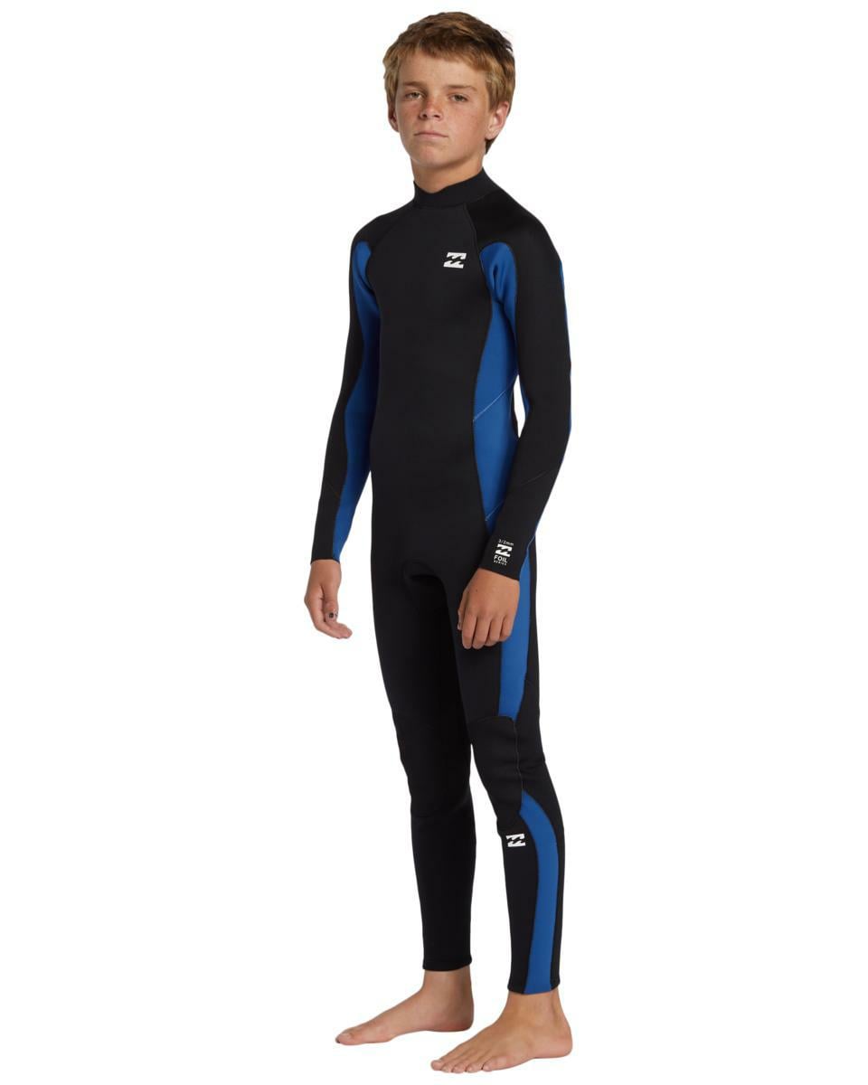 Quiksilver Boy`s 4/3mm Foil Back Zip Wetsuit Mid Blue. Quiksilver Steamers in Boys Steamers & Boys Wetsuits. Code: ABBW100143