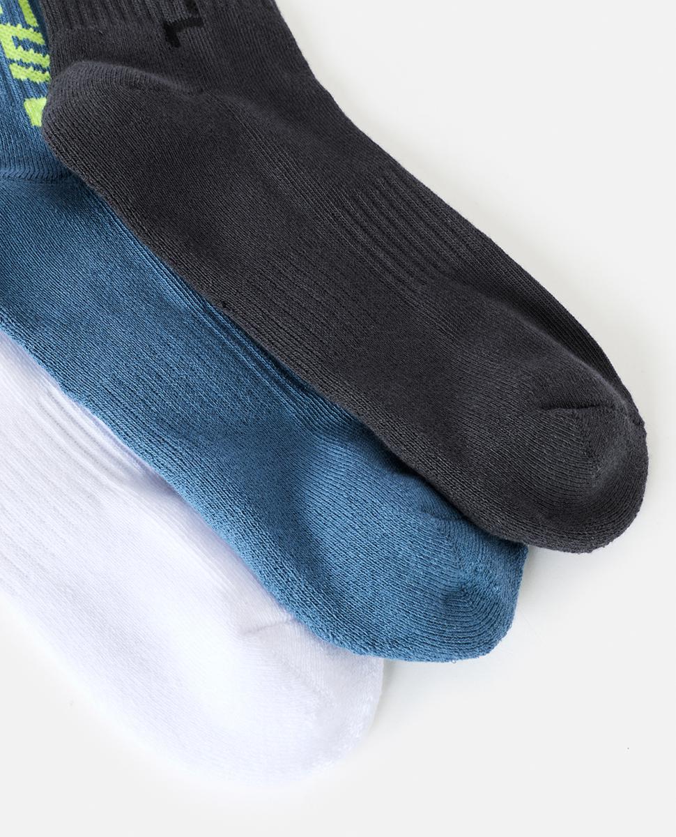 Rip Curl Logo Crew Sock 3-pk - Boy Black/multi. Rip Curl Socks, Underwear, Pyjamas in Boys Socks, Underwear, Pyjamas & Boys Footwear. Code: 008BSO