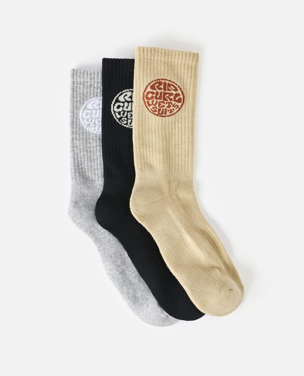 Rip Curl Wetty Crew Sock 3-pk Khaki Sand. Rip Curl Socks, Underwear, Pyjamas in Mens Socks, Underwear, Pyjamas & Mens Footwear. Code: 009MSO