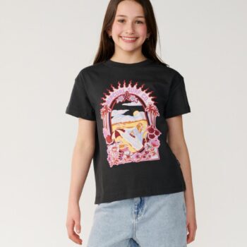 Rip Curl Costa Del Sol Band Tee - Washed Black. Rip Curl Tees in Girls Tees & Girls T-shirts & Singlets. Code: 07BGTE