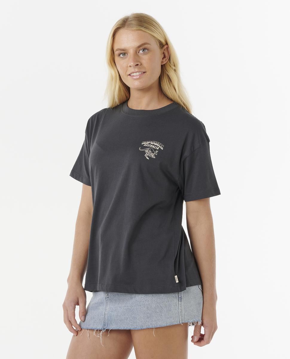 Rip Curl Kanga Road Trippin Relaxe Washed Black. Rip Curl Tees in Womens Tees & Womens T-shirts & Singlets. Code: 0LVWTE