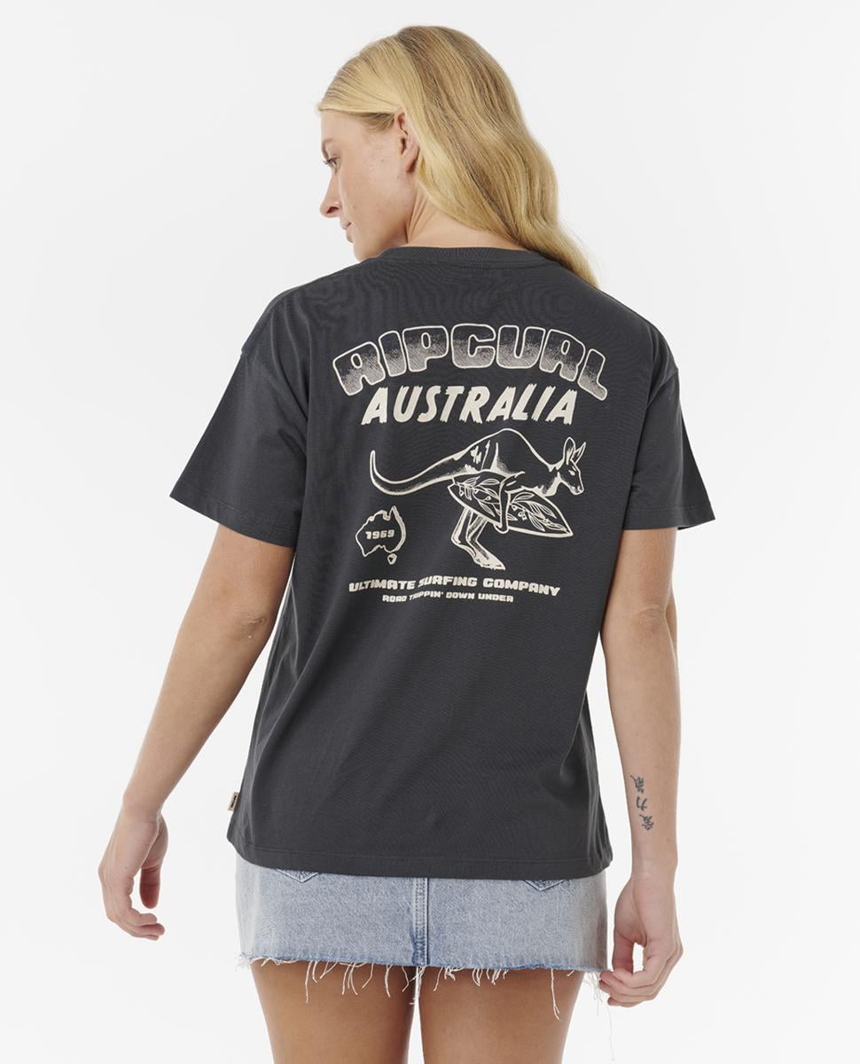Rip Curl Kanga Road Trippin Relaxe Washed Black. Rip Curl Tees in Womens Tees & Womens T-shirts & Singlets. Code: 0LVWTE