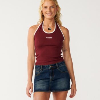 Rip Curl Samba Fitted Halter Dark Plum. Rip Curl Tees in Womens Tees & Womens T-shirts & Singlets. Code: 0P5WTE