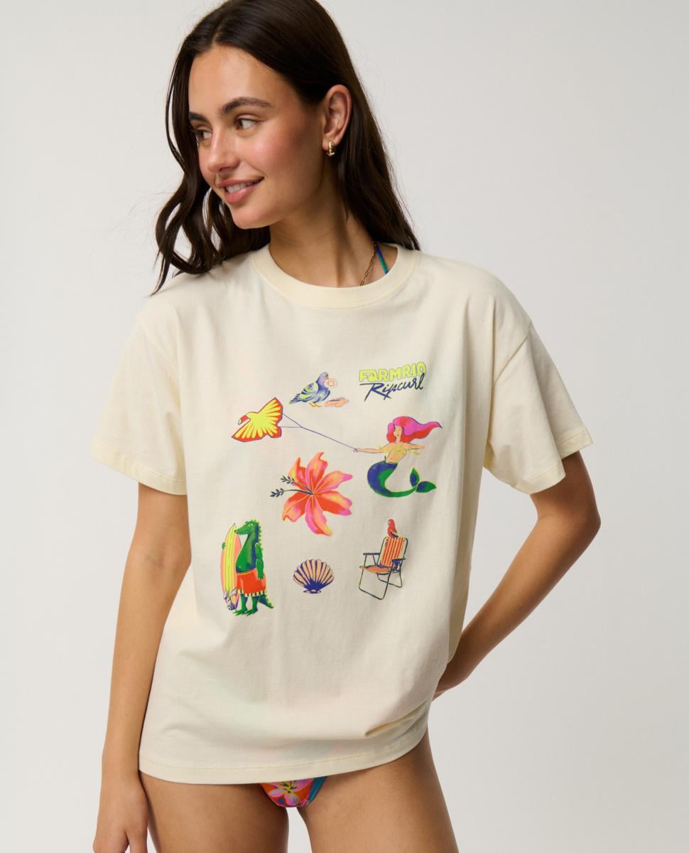 Rip Curl Desire Relaxed Tee Vanilla. Rip Curl Tees in Womens Tees & Womens T-shirts & Singlets. Code: 0PTWTE