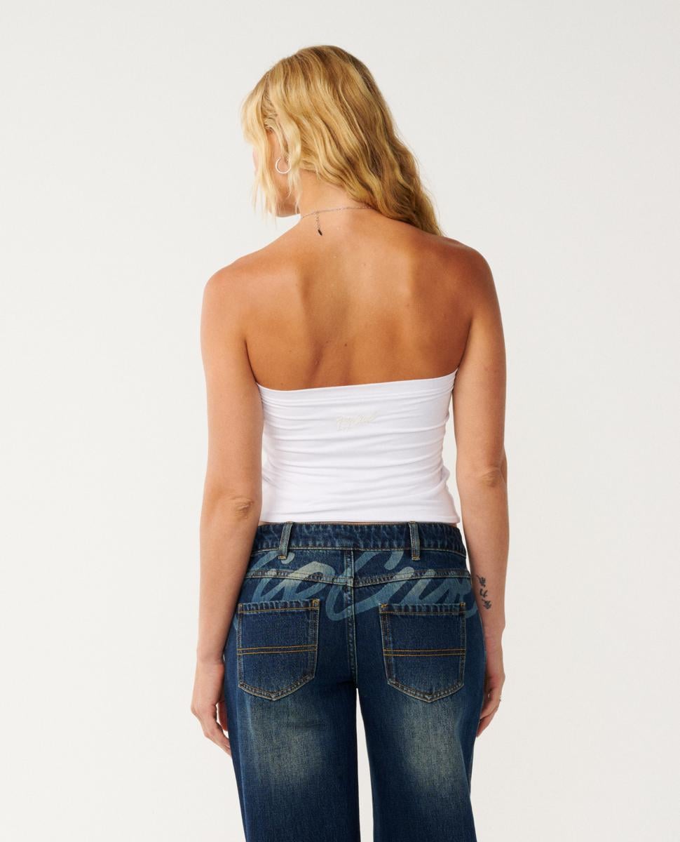 Rip Curl Archive Script Bandeau White. Rip Curl Tees in Womens Tees & Womens T-shirts & Singlets. Code: 0PZWTE