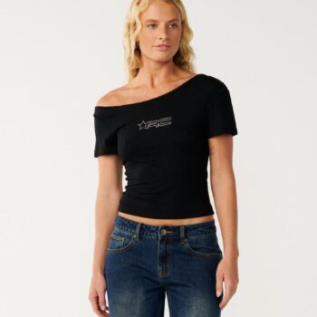 Rip Curl Off Shoulder Rc Tee Black. Rip Curl Tees in Womens Tees & Womens T-shirts & Singlets. Code: 0Q0WTE