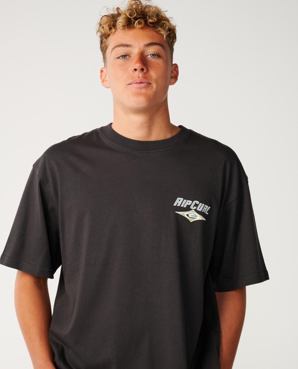 Rip Curl Heritage Icon Tee Washed Black. Rip Curl Tees in Mens Tees & Mens T-shirts & Singlets. Code: 12FMTE