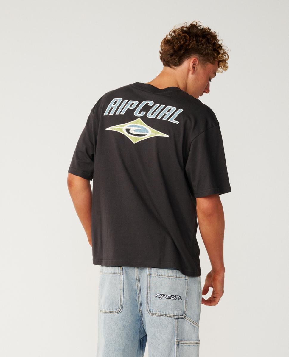 Rip Curl Heritage Icon Tee Washed Black. Rip Curl Tees in Mens Tees & Mens T-shirts & Singlets. Code: 12FMTE