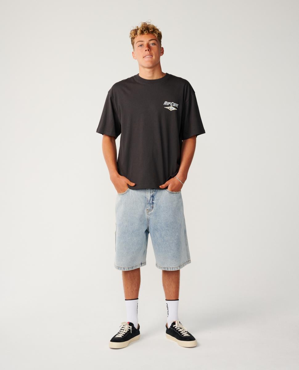 Rip Curl Heritage Icon Tee Washed Black. Rip Curl Tees in Mens Tees & Mens T-shirts & Singlets. Code: 12FMTE