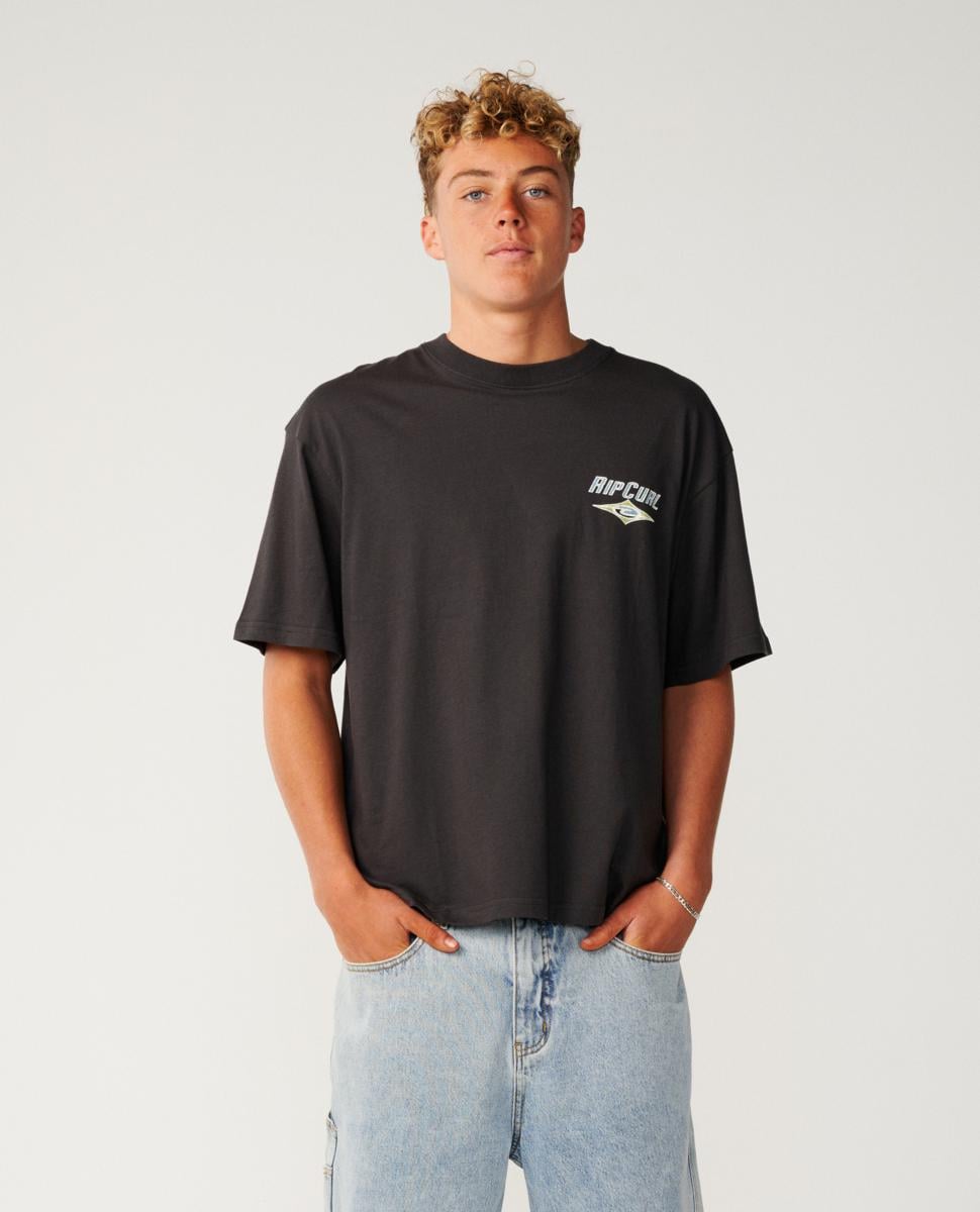 Rip Curl Heritage Icon Tee Washed Black. Rip Curl Tees in Mens Tees & Mens T-shirts & Singlets. Code: 12FMTE