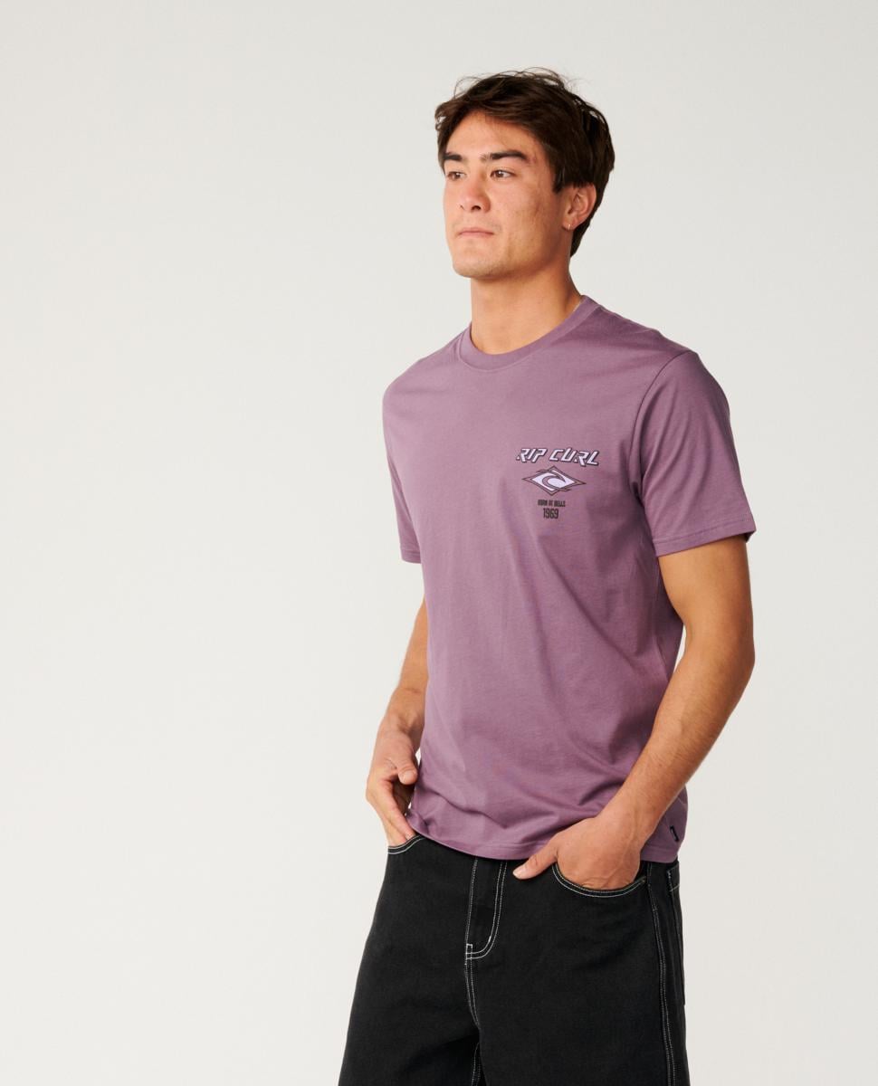 Rip Curl Fade Out Icon Tee Dusty Purple. Rip Curl Tees in Mens Tees & Mens T-shirts & Singlets. Code: 12GMTE