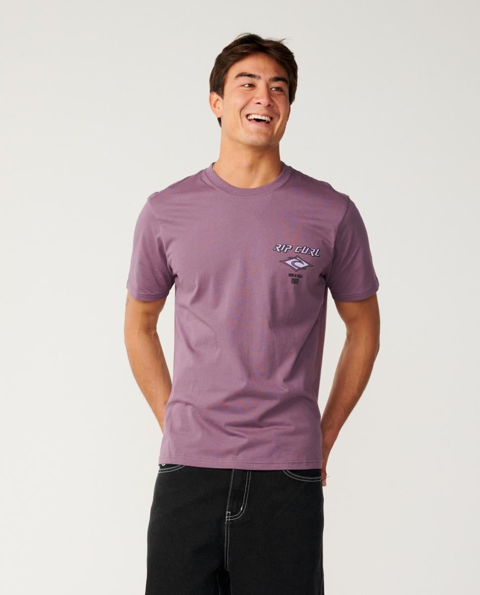 Rip Curl Fade Out Icon Tee Dusty Purple. Rip Curl Tees in Mens Tees & Mens T-shirts & Singlets. Code: 12GMTE