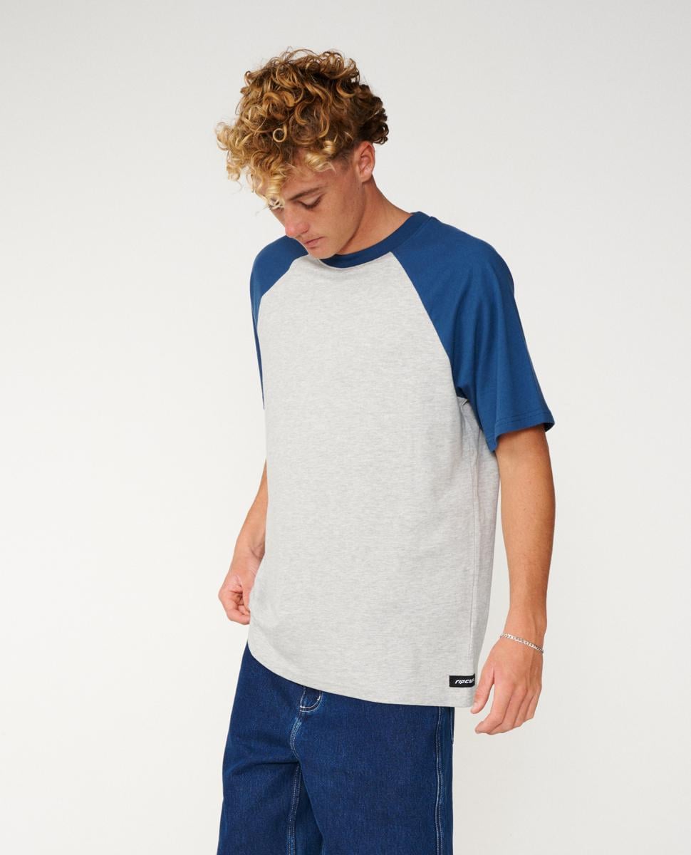 Rip Curl Classic Surf Raglan Tee Grey Marle. Rip Curl Tees in Mens Tees & Mens T-shirts & Singlets. Code: 12JMTE