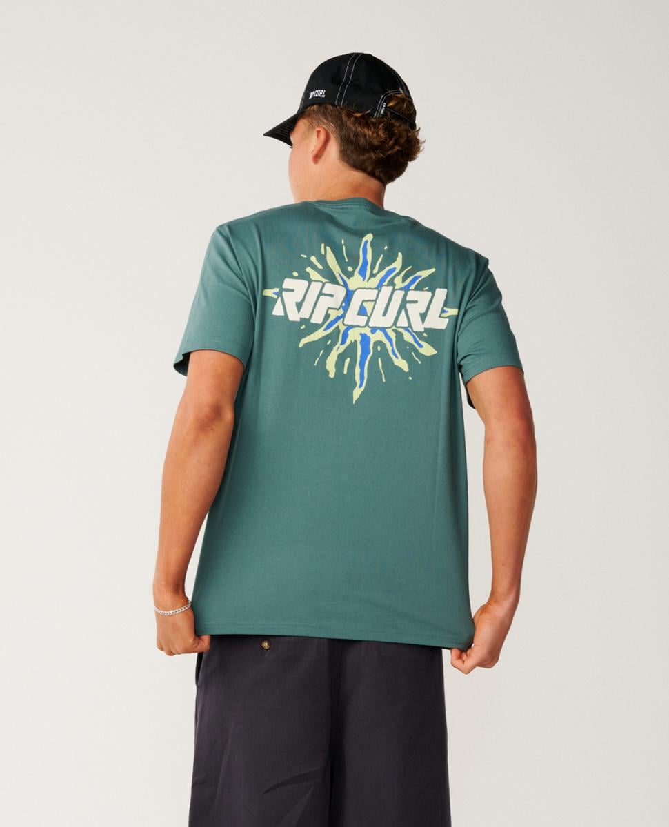 Rip Curl Disorder Burst Tee Muted Green. Rip Curl Tees in Mens Tees & Mens T-shirts & Singlets. Code: 12ZMTE