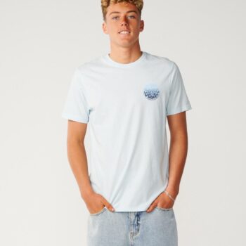 Rip Curl Wettie Passage Icon Tee Glacier Blue. Rip Curl Tees in Mens Tees & Mens T-shirts & Singlets. Code: 13PMTE