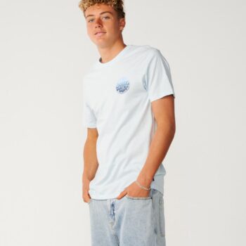 Rip Curl Wettie Passage Icon Tee Glacier Blue. Rip Curl Tees in Mens Tees & Mens T-shirts & Singlets. Code: 13PMTE