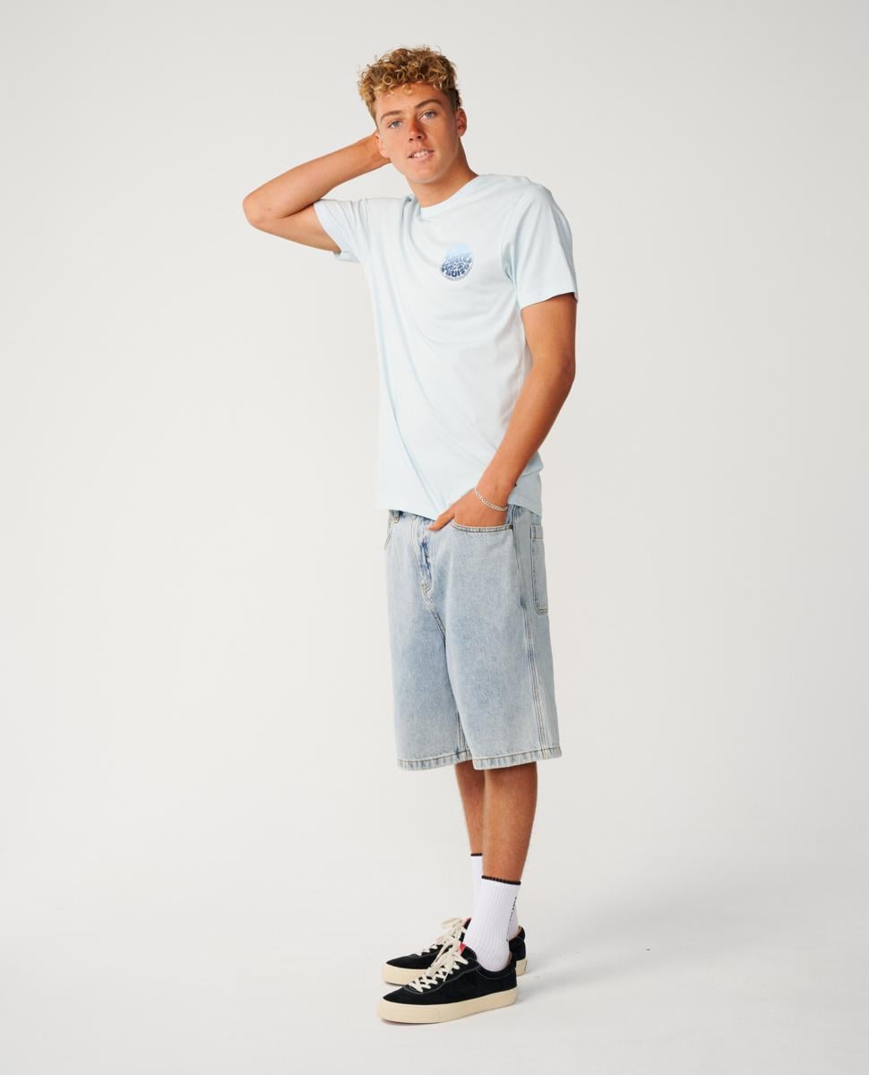 Rip Curl Wettie Passage Icon Tee Glacier Blue. Rip Curl Tees in Mens Tees & Mens T-shirts & Singlets. Code: 13PMTE