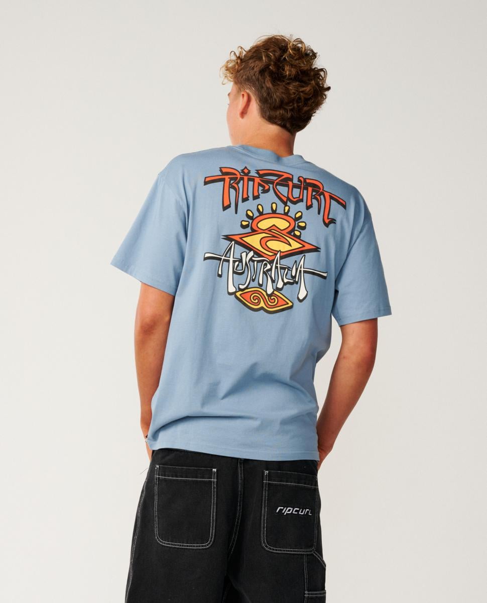 Rip Curl Aus Arch Search Tee Faded Denim. Rip Curl Tees in Mens Tees & Mens T-shirts & Singlets. Code: 15AMTE