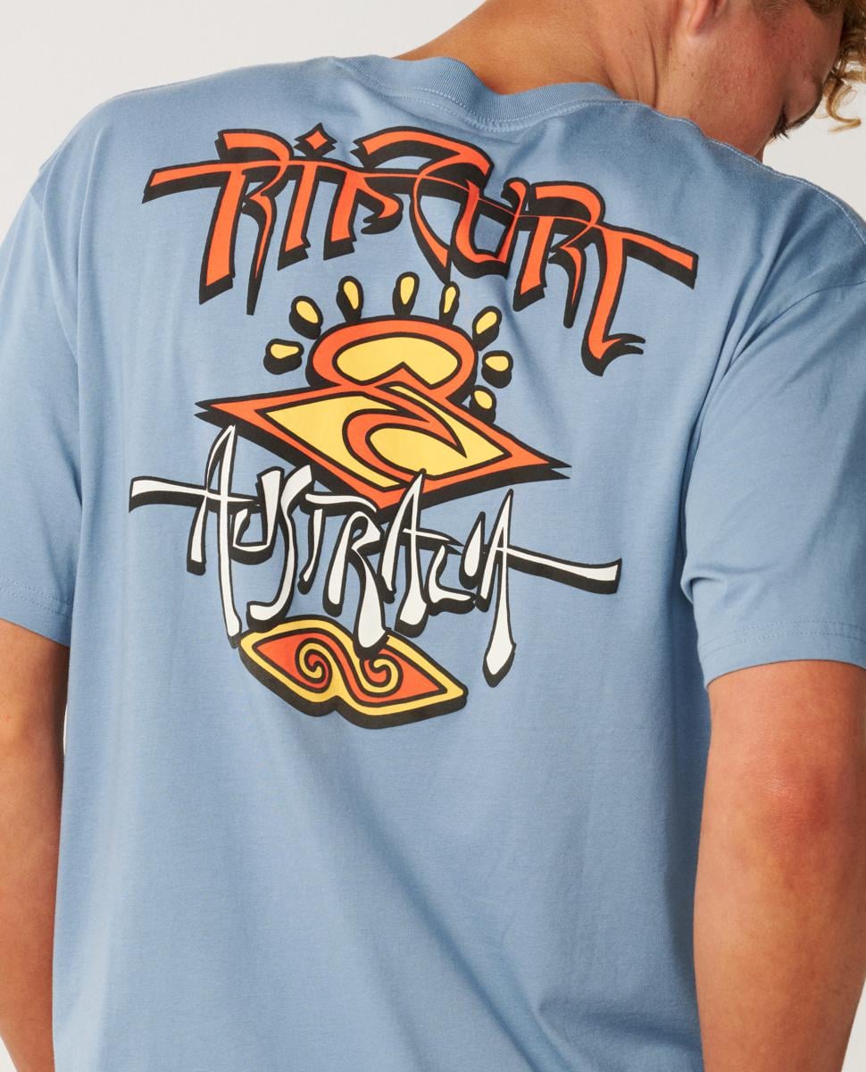 Rip Curl Aus Arch Search Tee Faded Denim. Rip Curl Tees in Mens Tees & Mens T-shirts & Singlets. Code: 15AMTE