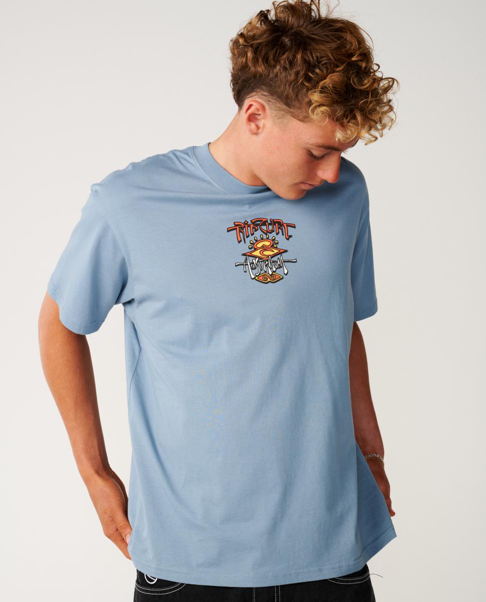 Rip Curl Aus Arch Search Tee Faded Denim. Rip Curl Tees in Mens Tees & Mens T-shirts & Singlets. Code: 15AMTE