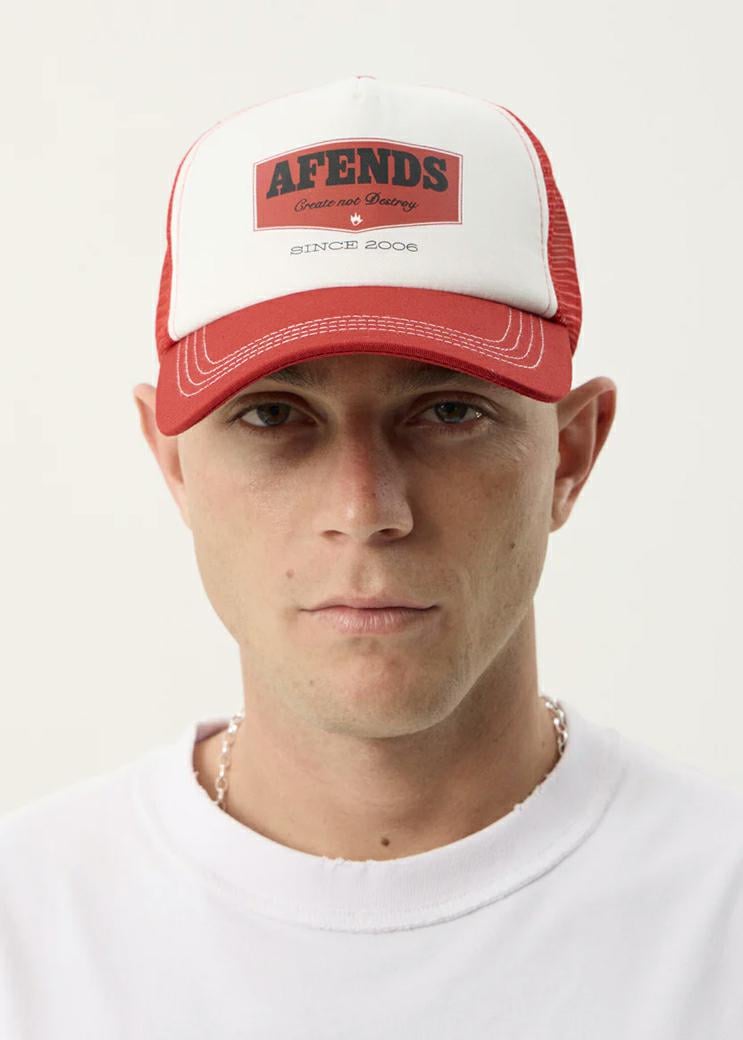 Afends Trophy Trucker Ketchup. Afends Hats & Caps in Mens Hats & Caps & Mens Headwear. Code: A263602