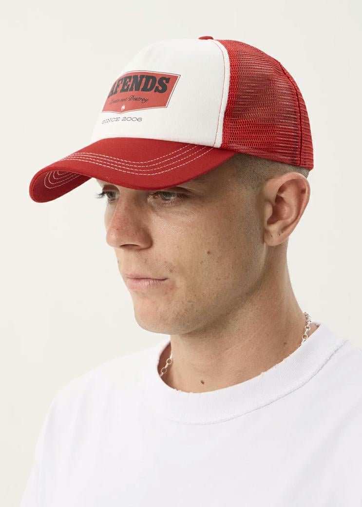 Afends Trophy Trucker Ketchup. Afends Hats & Caps in Mens Hats & Caps & Mens Headwear. Code: A263602