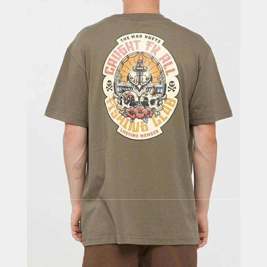 The Mad Hueys Caught Fk Skull Tee Oli Olive. The Mad Hueys Tees in Mens Tees & Mens T-shirts & Singlets. Code: H426M01005