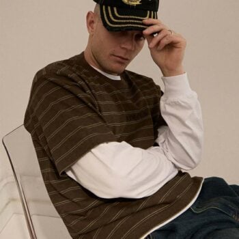 Afends Eureka Boxy Tee Coffee St Coffe Stripe. Afends Tees in Mens Tees & Mens T-shirts & Singlets. Code: M263000