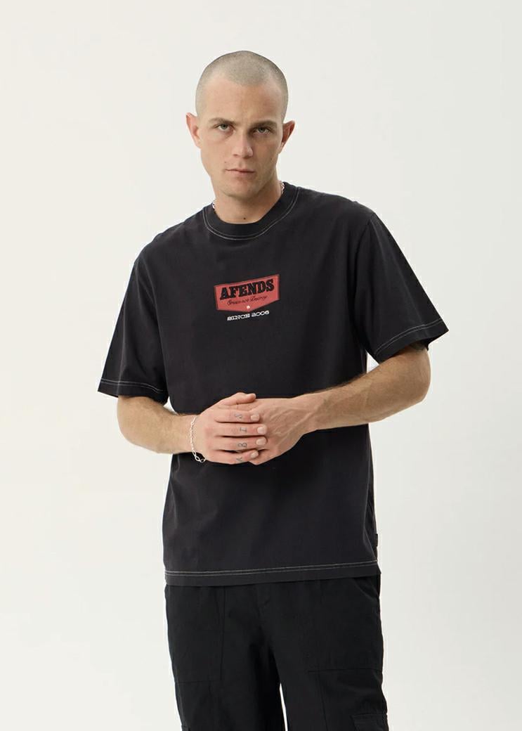 Afends Trophy Retro Tee Stblack Stone Black. Afends Tees in Mens Tees & Mens T-shirts & Singlets. Code: M263010