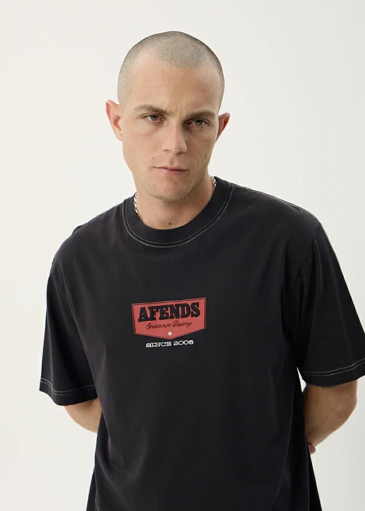 Afends Trophy Retro Tee Stblack Stone Black. Afends Tees in Mens Tees & Mens T-shirts & Singlets. Code: M263010