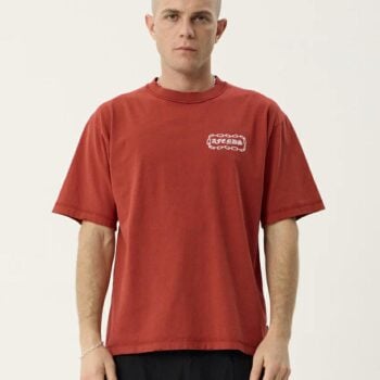 Afends Spiritual H/w Boxy Tee Vintage Ketchup. Afends Tees in Mens Tees & Mens T-shirts & Singlets. Code: M263014