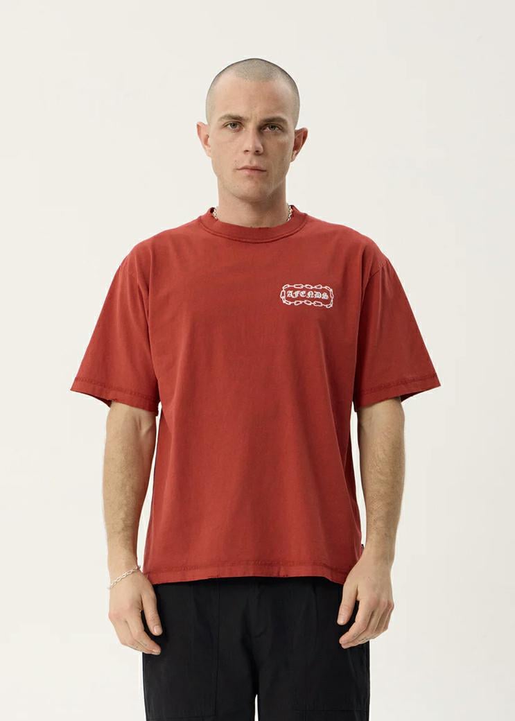 Afends Spiritual H/w Boxy Tee Vintage Ketchup. Afends Tees in Mens Tees & Mens T-shirts & Singlets. Code: M263014