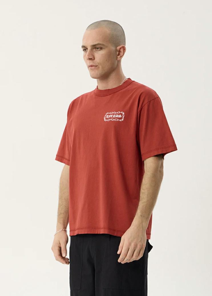 Afends Spiritual H/w Boxy Tee Vintage Ketchup. Afends Tees in Mens Tees & Mens T-shirts & Singlets. Code: M263014