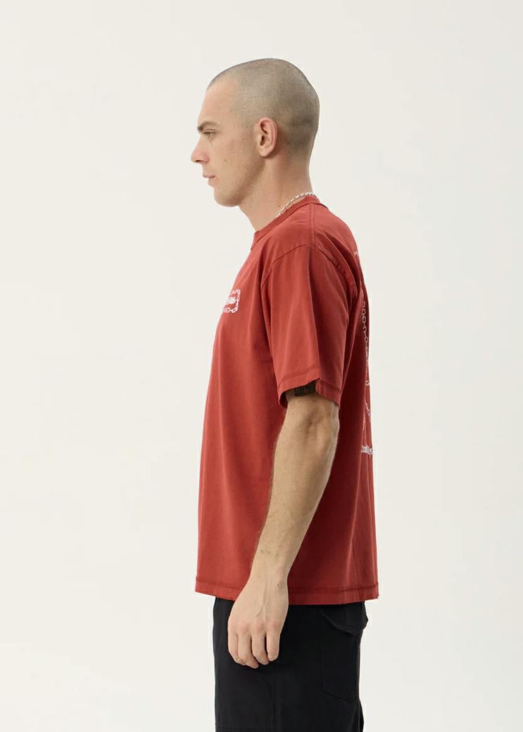 Afends Spiritual H/w Boxy Tee Vintage Ketchup. Afends Tees in Mens Tees & Mens T-shirts & Singlets. Code: M263014