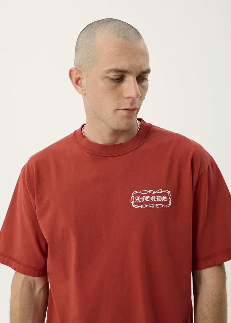 Afends Spiritual H/w Boxy Tee Vintage Ketchup. Afends Tees in Mens Tees & Mens T-shirts & Singlets. Code: M263014