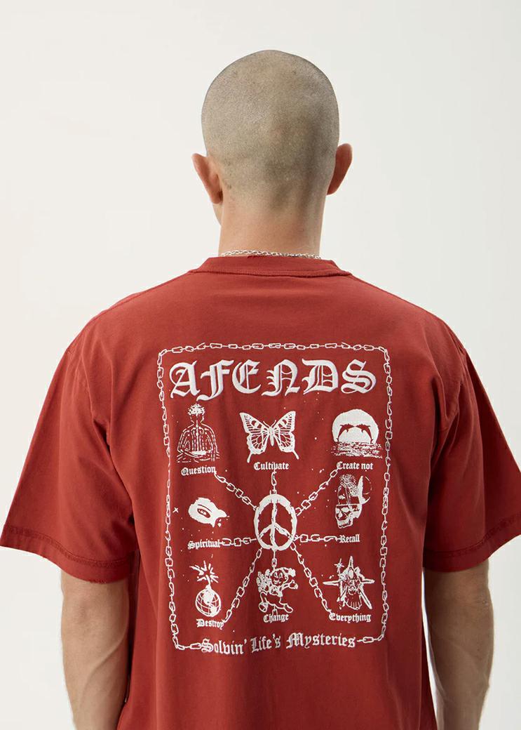 Afends Spiritual H/w Boxy Tee Vintage Ketchup. Afends Tees in Mens Tees & Mens T-shirts & Singlets. Code: M263014