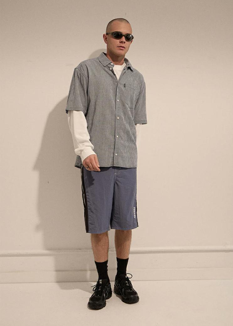 Afends Independent Ss Shirt Navy Check. Afends Shirts - Short Sleeve in Mens Shirts - Short Sleeve & Mens Shirts. Code: M263204