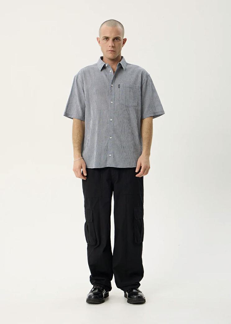 Afends Independent Ss Shirt Navy Check. Afends Shirts - Short Sleeve in Mens Shirts - Short Sleeve & Mens Shirts. Code: M263204