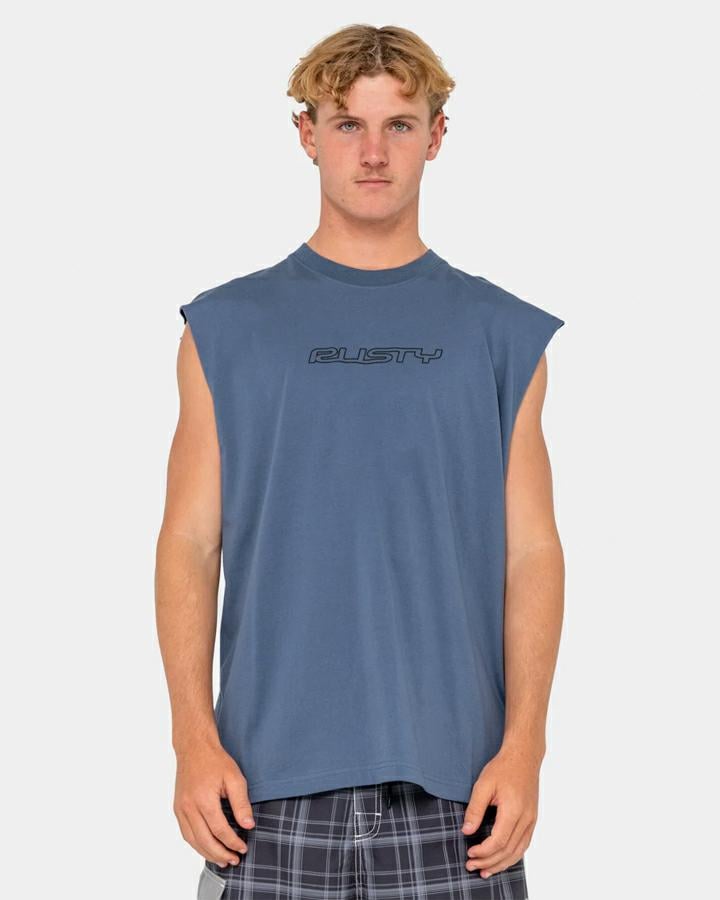 Rusty Flip Daddy Muscle China Blue. Rusty Singlets & Tanks in Mens Singlets & Tanks & Mens T-shirts & Singlets. Code: MSM0320
